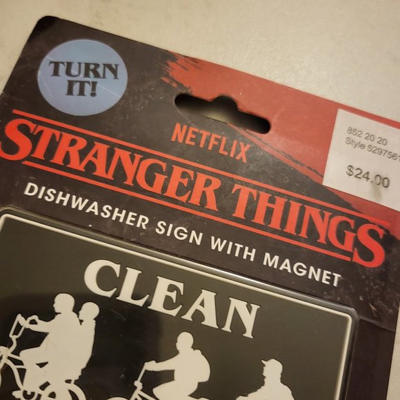 Fred Stranger Things Magnetic Dishwasher Sign clean/dirty The Upside Down - Picture 3 of 4